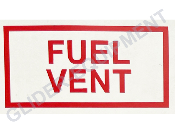 Warning/indication Placard \'Fuel vent\' red [SR113179]